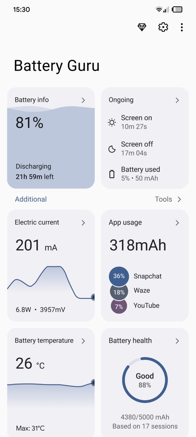 Battery Mentor: Battery Analytics Based on Actual Usage